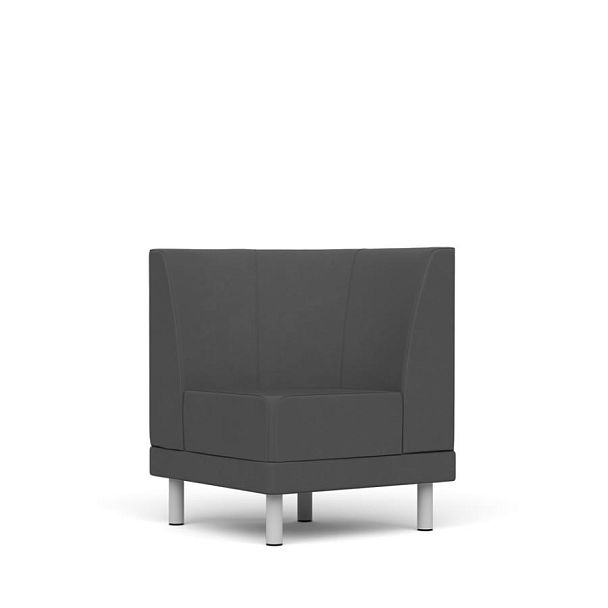 Секция угловая внутренняя Александрия экокожа темно-серая CN1118 - Вид 1