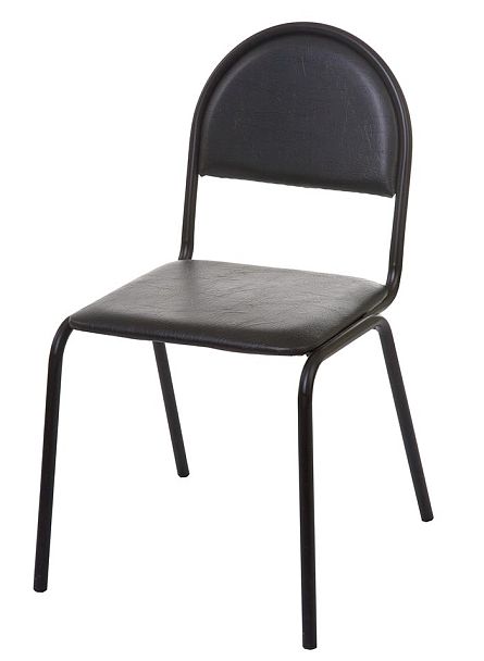 Стул СЕРНА мод.СМ7/22  кожзам черный / каркас черный "Кресла для посетителей"  ТК-002030000860 черный - Вид 1