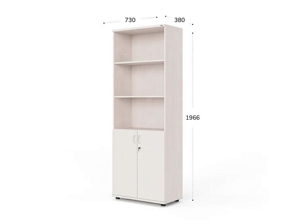 UNITY РШК-02 ДУБ МОЛОЧНЫЙ Комбинированный шкаф Прямой 730x380x1966 - Вид 5