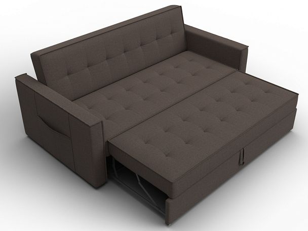 Диван прямой Лига-104 (160) Рогожка коричневый - Вид 7