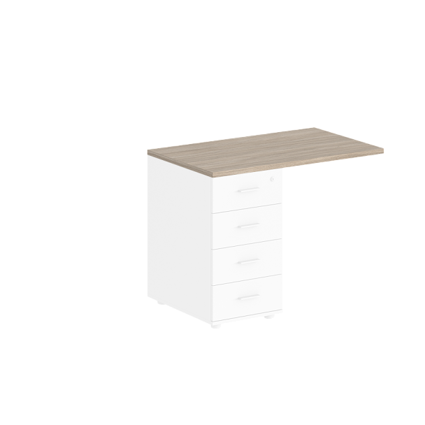 Топ тумбы приставной Sigma 1000х600 (к любым столам тумбе гл. 600)  / цвет: дуб светлый - Вид 1