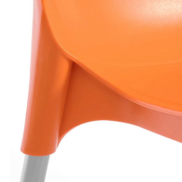 Стул Джениус/Genius (мод. 75), металл/пластик, оранжевый/ножки хром - Вид 6