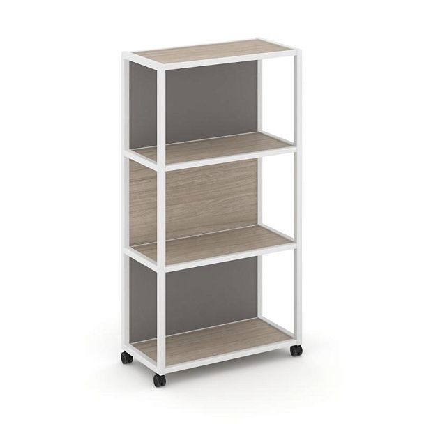 Shelf Mobile Стеллаж 4 уровня 1 секция VR.LT-STK-404.06 Дуб Аттик/Металл Белый/W-11 600*400*1523 - Вид 1