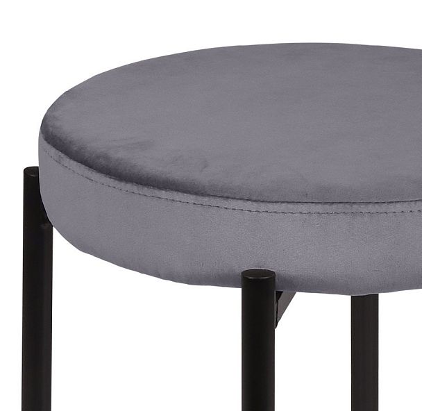 Комплект табуретов Кен, темно-серый H-15/черный, 2 шт. - Вид 2