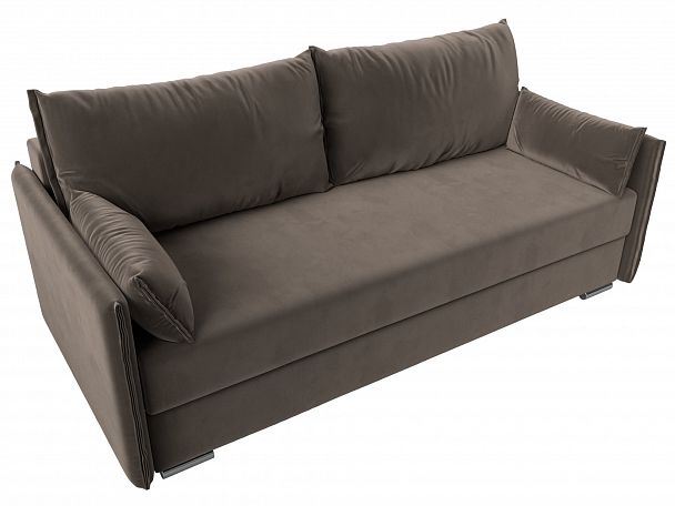 Диван угловой Сайгон (полностью велюр коричневый) - Вид 2