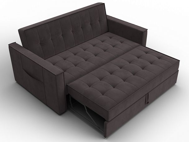 Диван прямой Лига-104 (140) Велюр коричневый - Вид 7