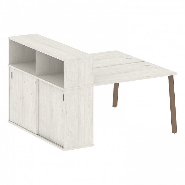 Рабочая станция "Metal System" БА.РС-СШК-2.2 дуб наварра/мокко - Вид 1