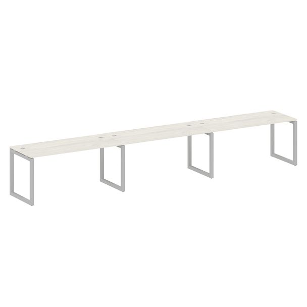 Metal System Quattro Р. ст. на 3 раб. места на О-образном м/к 50БО.СМ-3.4 Дуб наварра/Серый металл 4800*720*750 - Вид 1