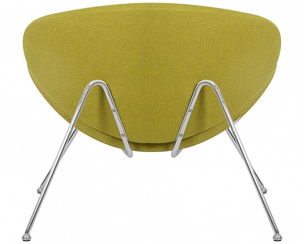 Кресло дизайнерское DOBRIN EMILY (светло-зеленая ткань AF3, хромированная сталь) - Вид 5