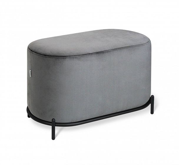 Пуф Sheffilton SHT-B7 угольно-серый/черный муар - Вид 2