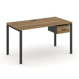 Concept Стол рабочий с подвесной тумбой с одним ящ. CN.SP-109 W Сандал Янтарный/Антрацит/Металл Антрацит 980*720*750 - Фото предпросмотра