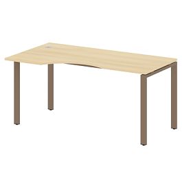 Metal System Стол криволинейный левый на П-образном м/к БП.СА-1 (L) Акация/Мокко металл 1600*900*750 - Фото предпросмотра