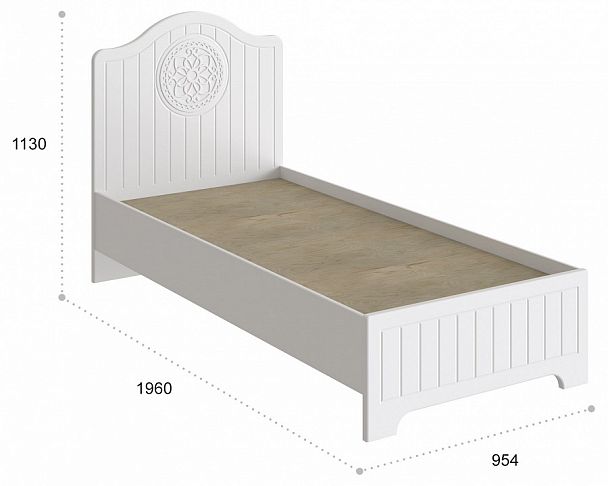 Кровать односпальная Монблан МБ-66К - Вид 2