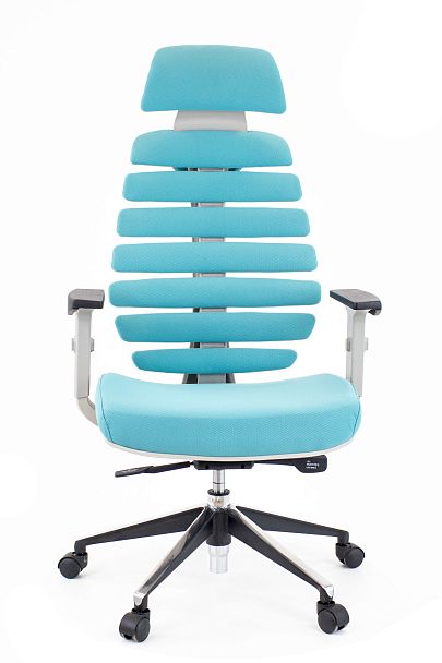 Кресло Everprof Ergo Grey Ткань Бирюзовый - Вид 3