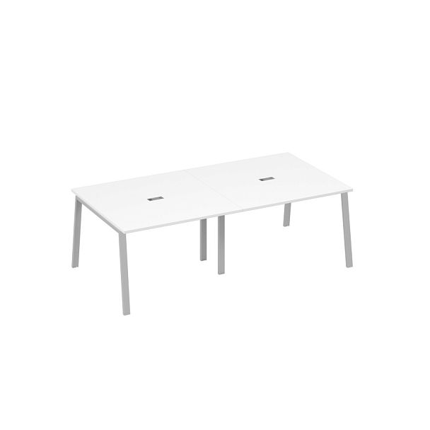 Стол 240 для переговоров металлокаркас TRE A4 А4 Б3 131-2 БП белый премиум / металлокаркас серый - Вид 1