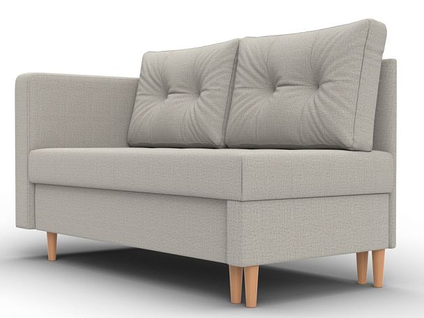 Кушетка Лига-098 Рогожка бежевый - Вид 3