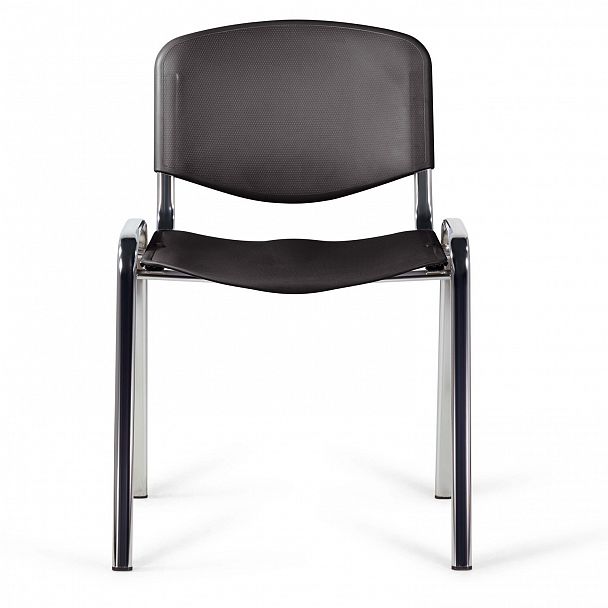 Стул STAFF "Iso Plast CF-009", хром каркас, пластик черный, 532571 - Вид 4