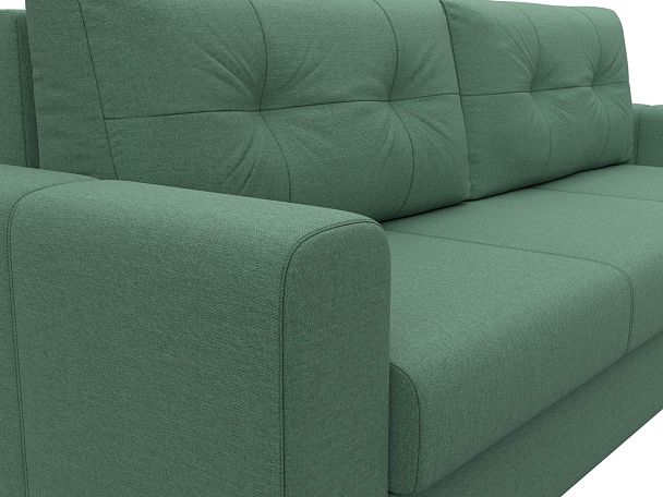 Диван прямой Лига-031 Рогожка зеленый - Вид 4