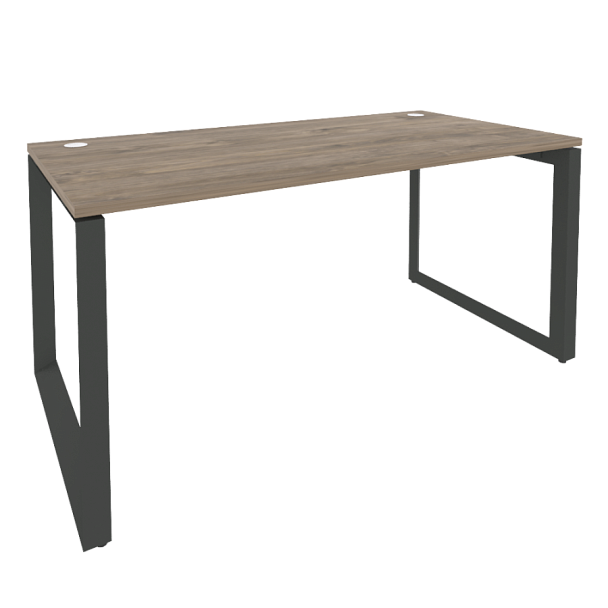 Onix Стол рабочий на О-образном м/к O.MO-SP-4.8 Тиквуд темный/Антрацит металл 1580*800*750 - Вид 1