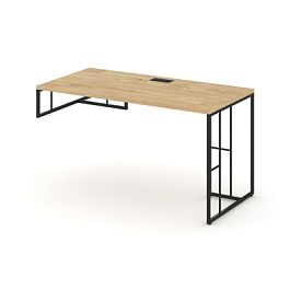 Rift Стол письменный для опорной тумбы левый RF.SPOT-013 (L) Тиквуд Светлый/Металл Черный 1380*700*750 - Фото предпросмотра