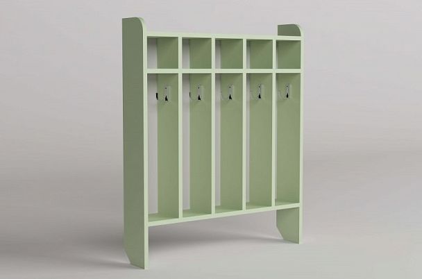 Шкаф для полотенец напольный 5-местный, цветной - Вид 1