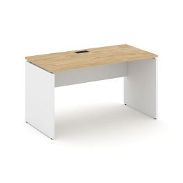 Стайл Проджект Стол письменный SN-D.SP-003 Тиквуд Светлый/Белый/Черная Заглушка 1380*600*750 - Фото предпросмотра