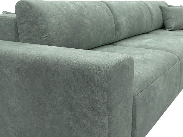 Диван прямой Лига-036 НПБ Классик Лонг Велюр зеленый - Вид 4