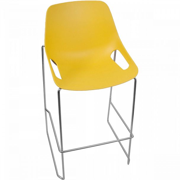 Стул Q5 (пруток, барный), желтый - Вид 1