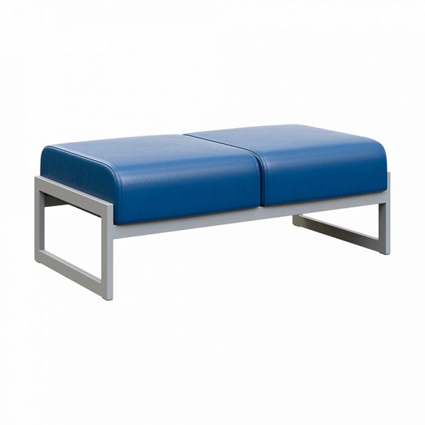 Банкетка двухместная "MODULE" MD.B2 Серый+синий - Вид 1