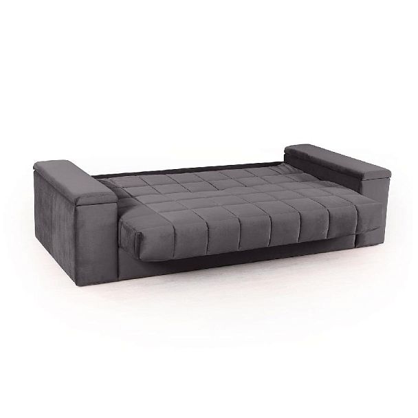 Верона диван-кровать прямой, велюр серый - Вид 4
