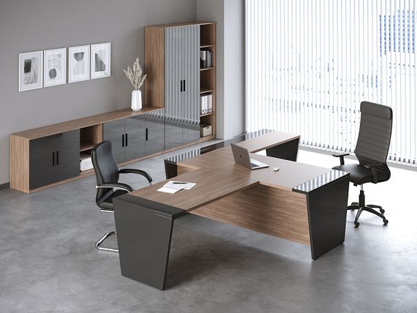 Стеллаж средний, древесный Asti 135x45x125 вяз - Вид 6