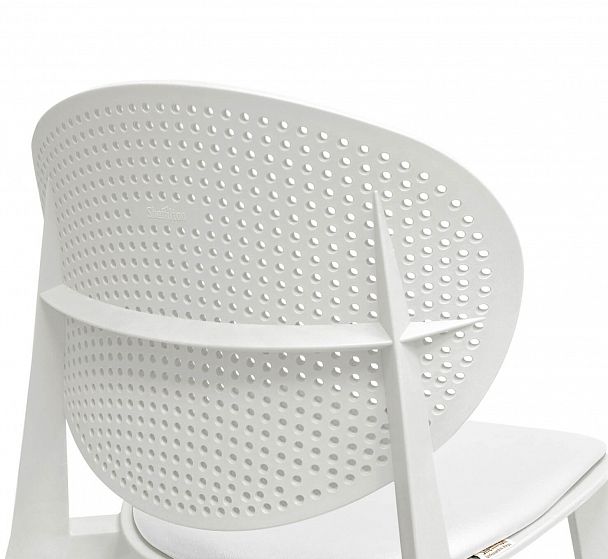 Стул Sheffilton SHT-S111-CN1 с мягкой подушкой из кож.зама белый/белый, стопируемый - Вид 4