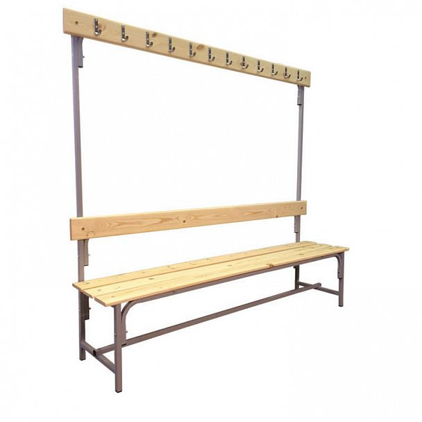 Скамья с вешалкой односторонняя 12 крючков 2000 - Вид 1