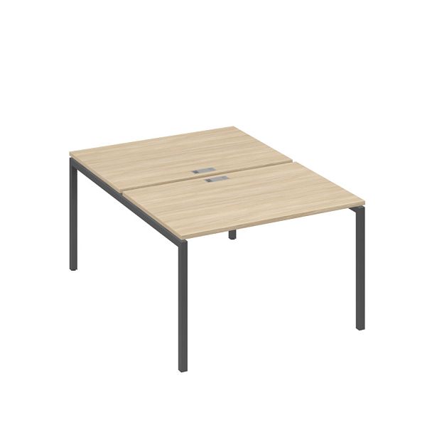 Рабочая станция (2х120) на каркасе DUE A4 А4 Б2 176 БП дуб скандинавский / металлокаркас антрацит - Вид 1