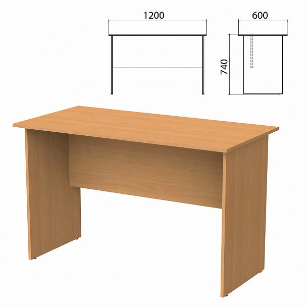 Стол письменный "Бюджет", 1200х600х740 мм, груша ароза, 402660-336 - Вид 2