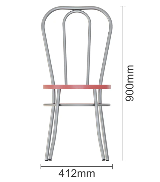 Стул Венский пластик с перфорацией стопируемый - Вид 5