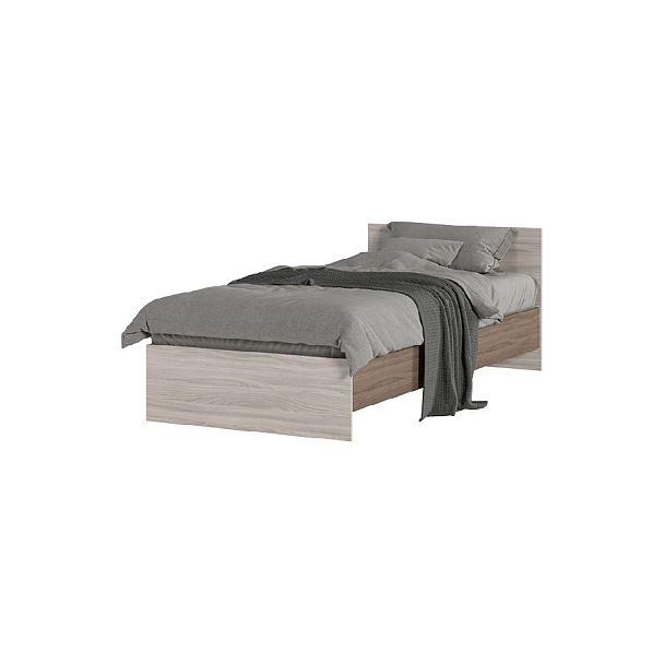 КР 555 Бася ЛДСП кровать 900 шимо темный/шимо светлый - Вид 1