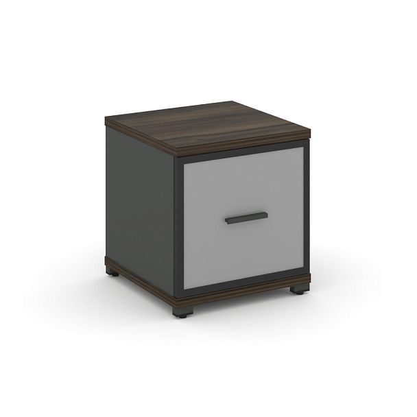 Concept Шкаф 1 узкая секция, 1 ниша CN.STU-113 RMB A Дуб Мали/Антрацит/Металл Антрацит/Сатин 420*420*450 - Вид 1