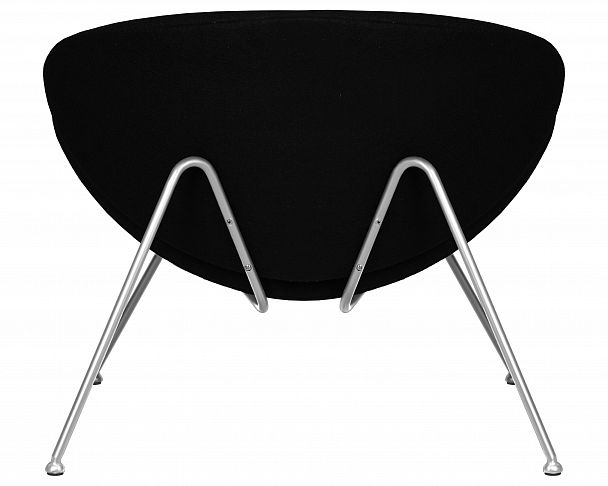 Кресло дизайнерское DOBRIN EMILY (черный ткань AF9, хромированная сталь) - Вид 5