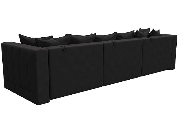 Диван прямой Лига-052 НПБ Лонг Замша коричневый - Вид 5