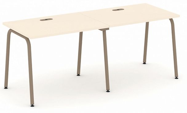 Рабочая станция на 2 места "ESTETICA" ES.RS-2.1-LK Сатин - Вид 1