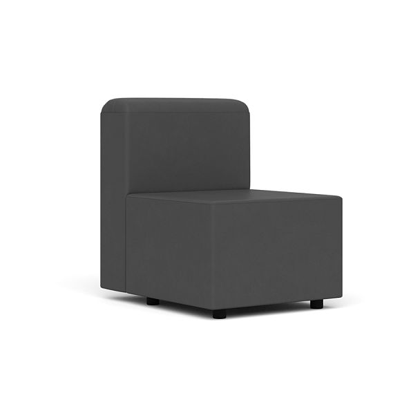 Прямая секция Юнона Un/pr экокожа темно-серая CN1118 - Вид 1