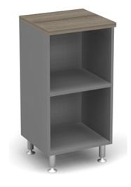 Стеллаж открытый ДВП Берлин Дрифтвуд/Серый ШО21-45 з/с ДВП - Фото предпросмотра