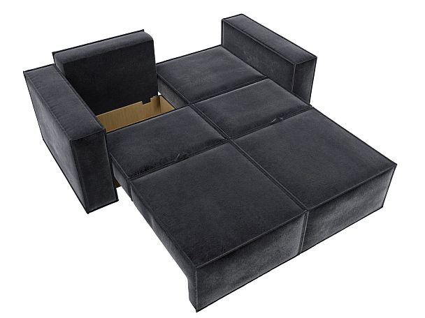 Диван прямой Куба мини Велюр серый - Вид 9