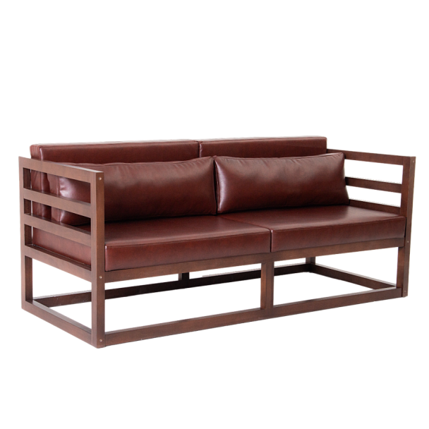 Диван лофт Магнус мини, экокожа Brown - Вид 1