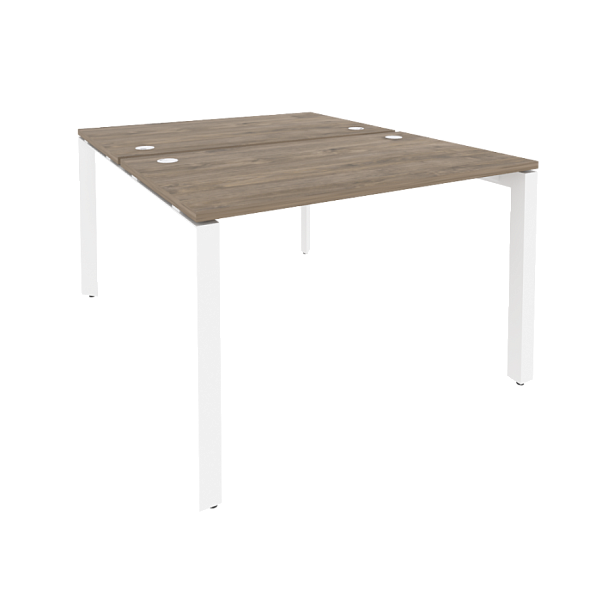 Onix Рабочая станция на П-образном м/к O.MP-D.RS-2.2.7 Тиквуд темный/Белый металл 1180*1475*750 - Вид 1