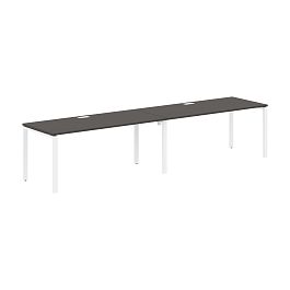 Стол 2-х местный EUWST 3580 Мокко/Белый 3526х800х750 EDIS - Фото предпросмотра