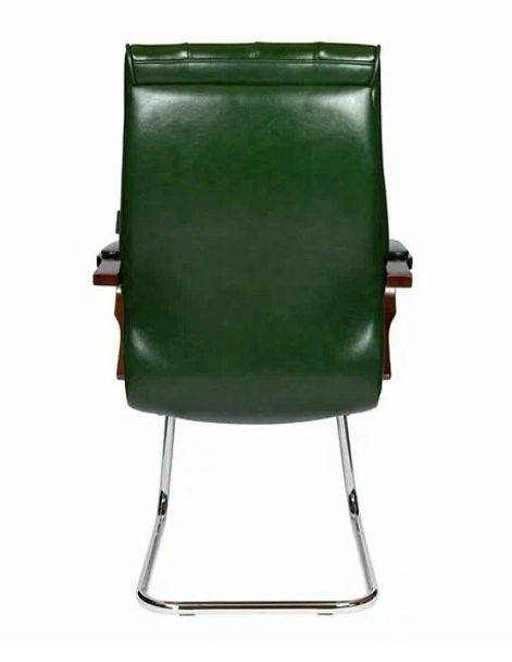 Кресло офисное Боттичелли CF / дерево / зеленая глянцевая кожа - Вид 5