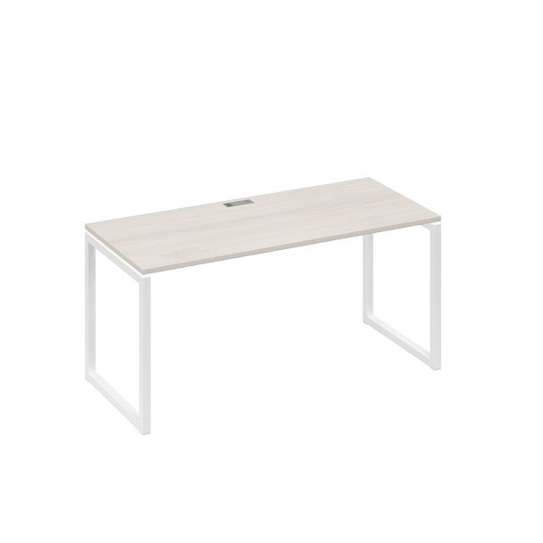 Стол письменный на металлокаркасе QUATTRO A4 А4 Б4 015 БП дуб / металлокаркас белый - Вид 1