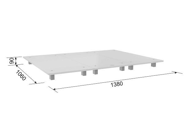 Кровать 1.4 Настил KM.1-00.3.0133 белый - Вид 5